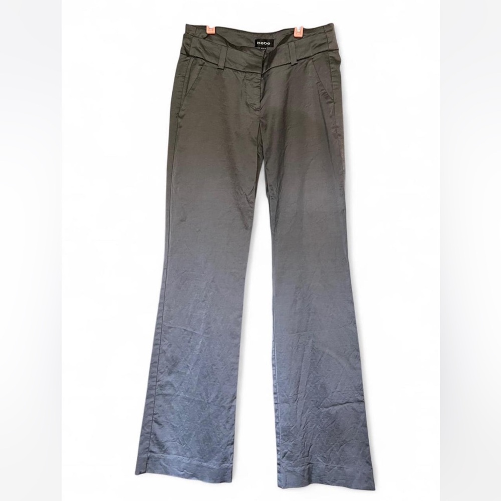 🩶Bebe Shiny Grey Trousers / Dress Pants